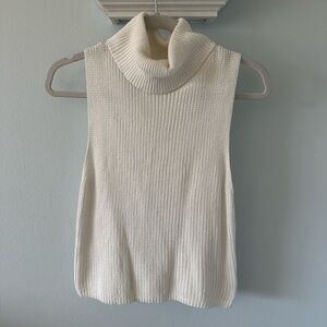 White Cropped Sweater Top